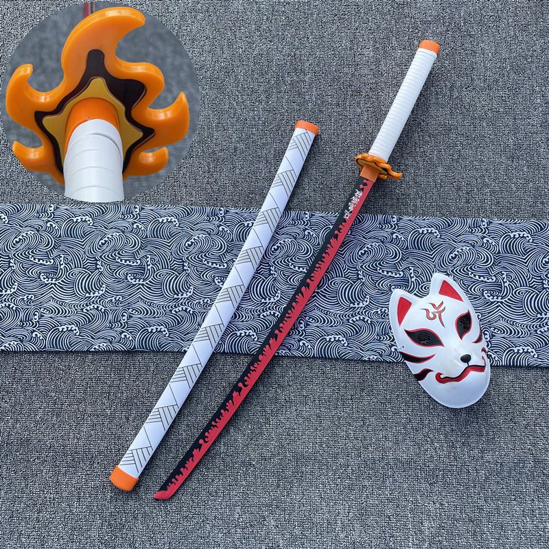 更新:79769479-99 (2pc/2件) 木製武士刀擺設鬼滅之刃100cm demon slayer wooden sword decoration bmp #pdc 871541