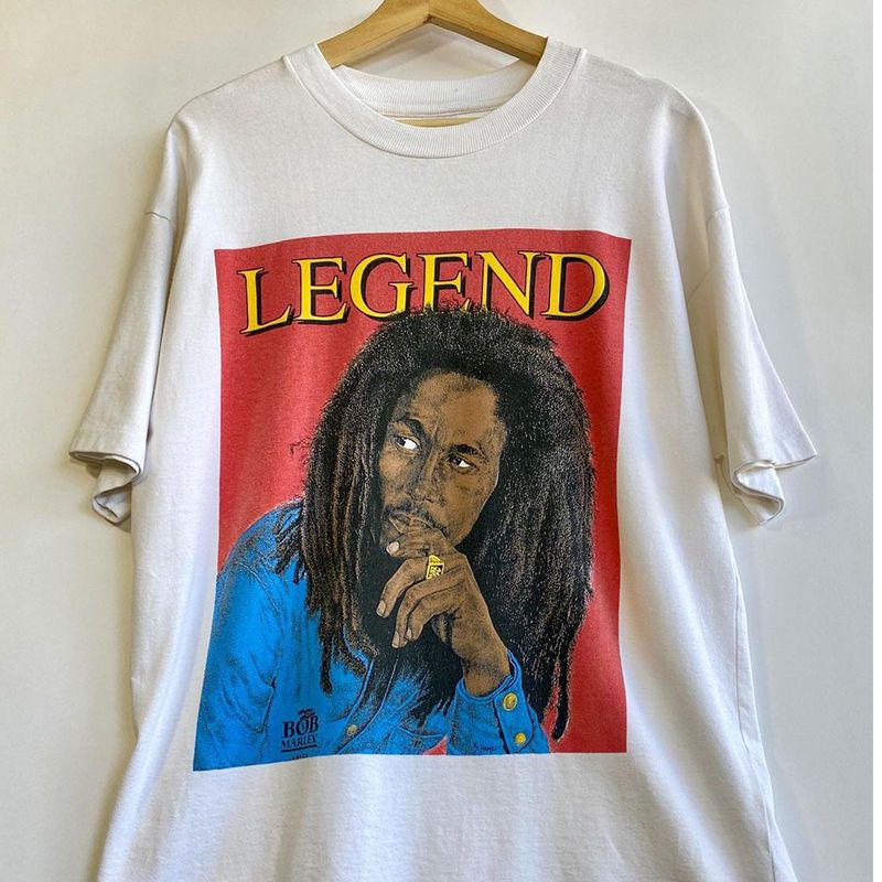 更新:79769392-99 (2pc/2件) 成人搖滾rock and roll Bob Marley tee #PDC 871406
