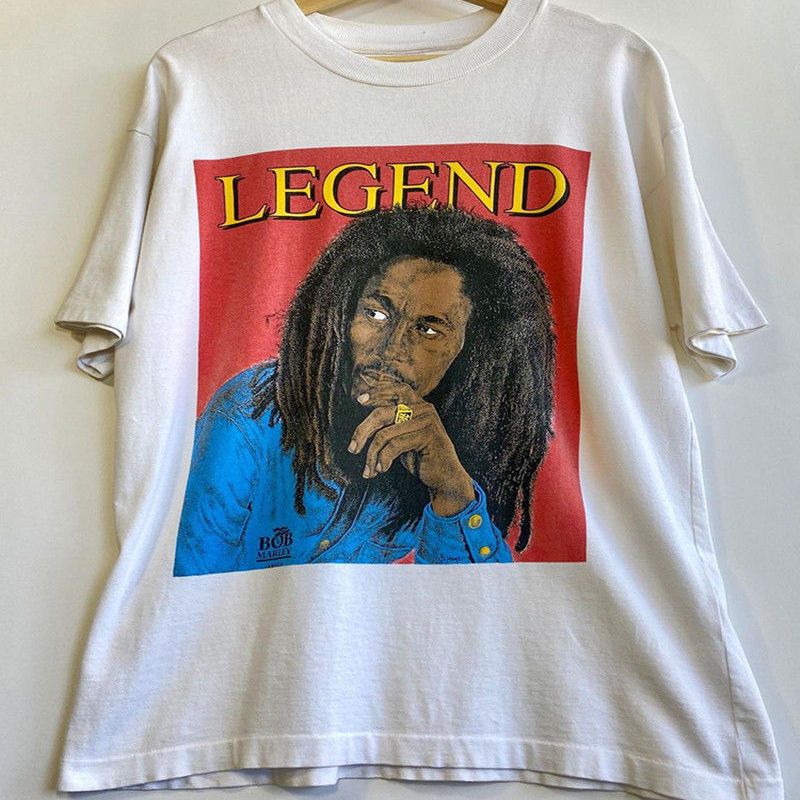 更新:79769392-99 (2pc/2件) 成人搖滾rock and roll Bob Marley tee #PDC 871406