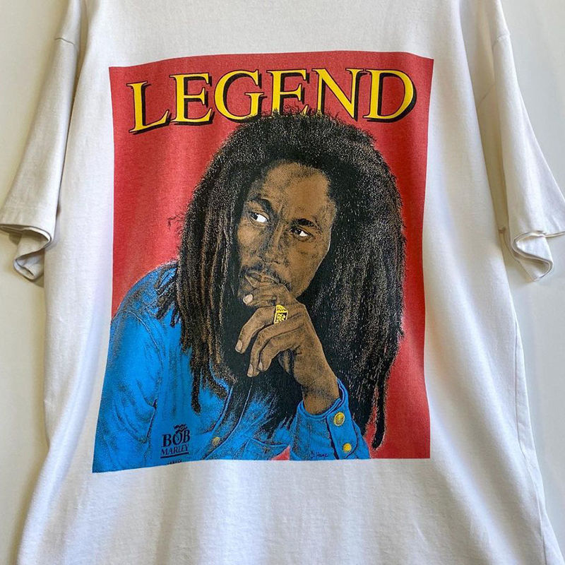 更新:79769392-99 (2pc/2件) 成人搖滾rock and roll Bob Marley tee #PDC 871406