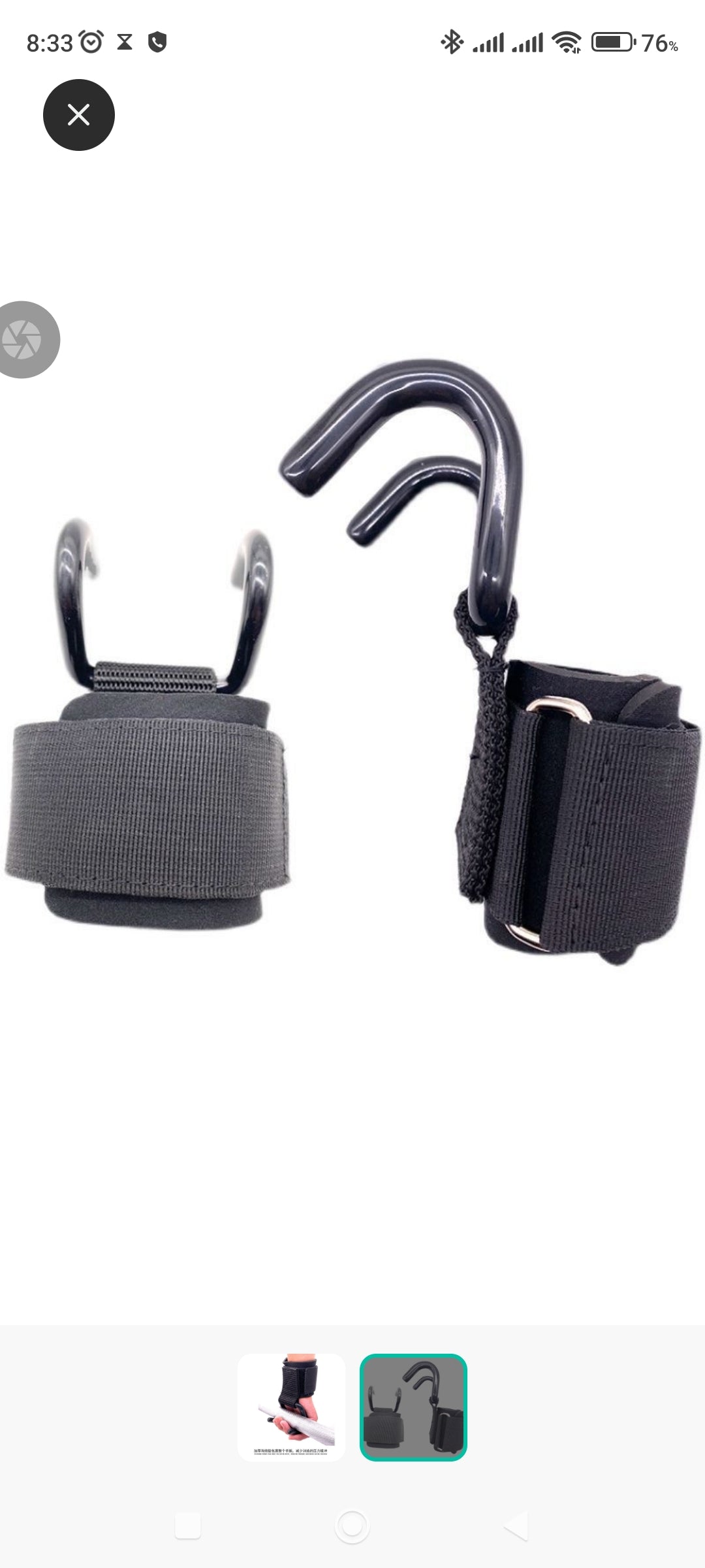 更新:79769497-97 (2對/2pair) 舉重健身手腕助力鈎助力帶 gym gloves power lifting hooks grips belt #PDC 760834